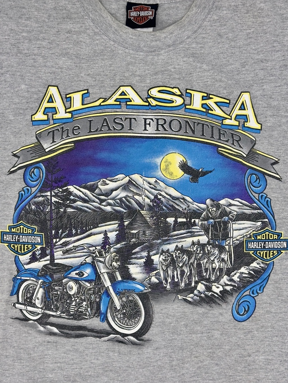 Y2K Vintage 2002 Harley-Davidson Tee Large Gray, Anchorage Alaska